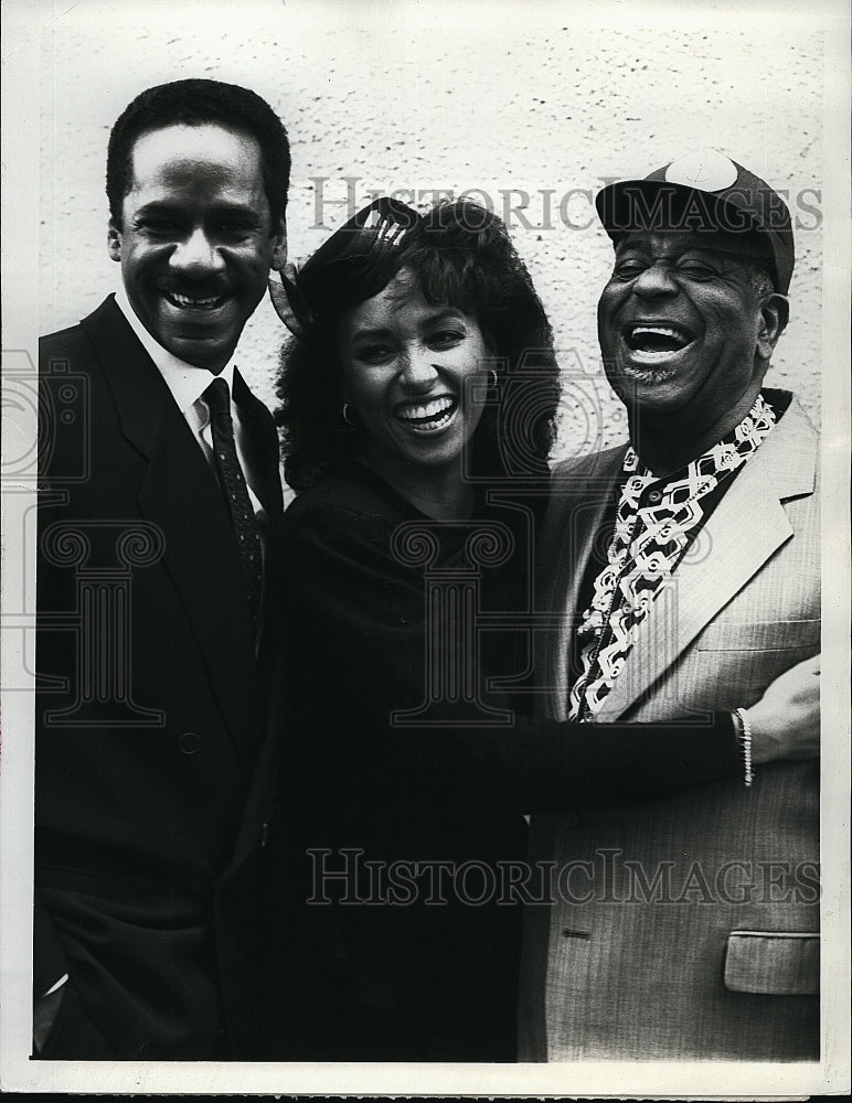 1986 Press Photo Frank&#39;s Place Tim Reid Daphne Maxwell Reid Dizzy Gillespie- Historic Images