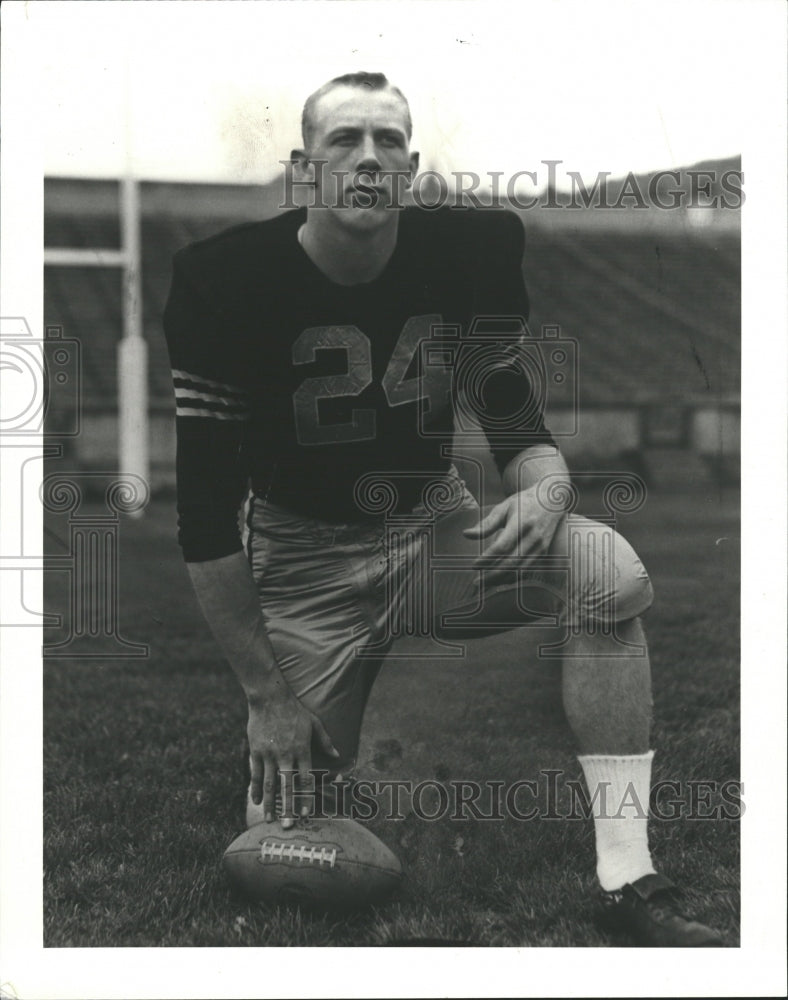 1987 Pete Dawkins Football Uniform Kneeling - Historic Images