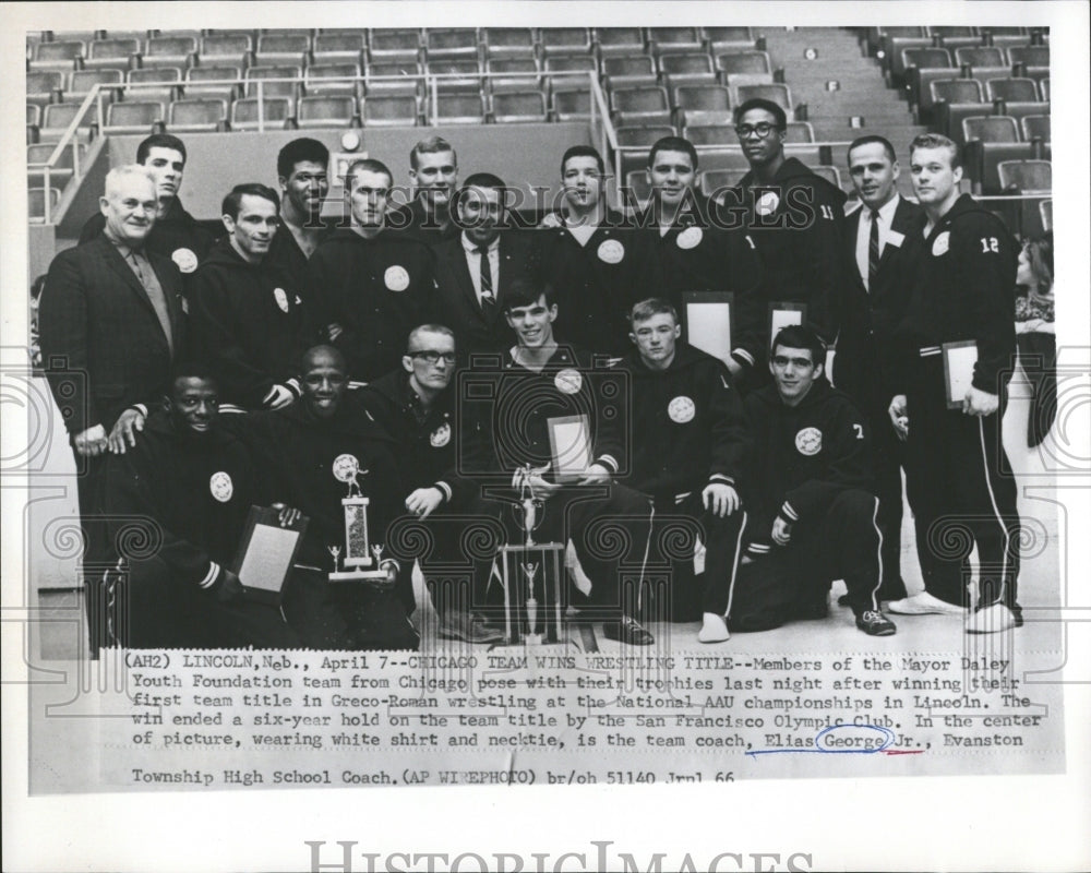 1966 Coach George Mayor Daley Team Win AAU-Historic Images