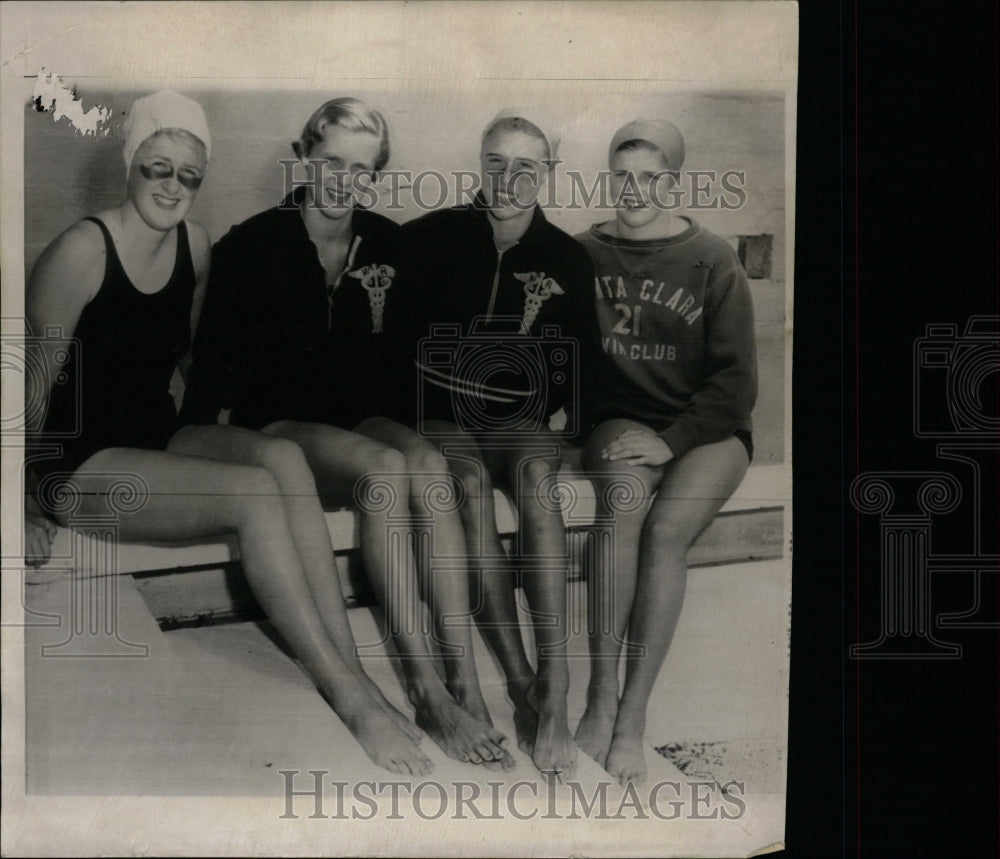 1955 Four Bathing Beauties National Titles - Historic Images