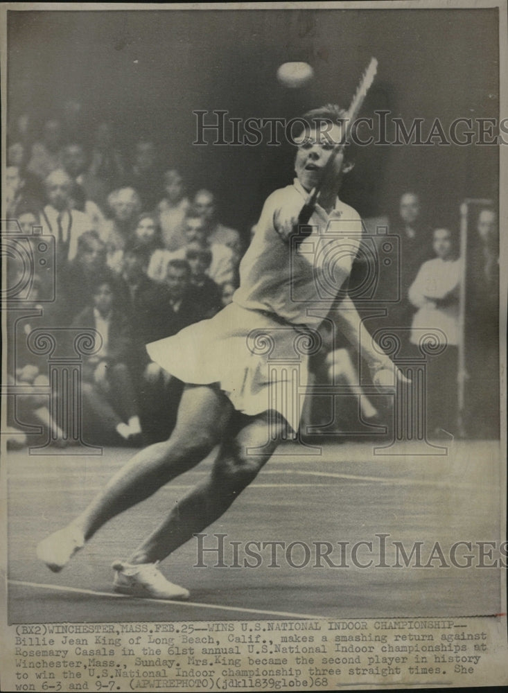 1968 Billie Jean King tennis player - Historic Images