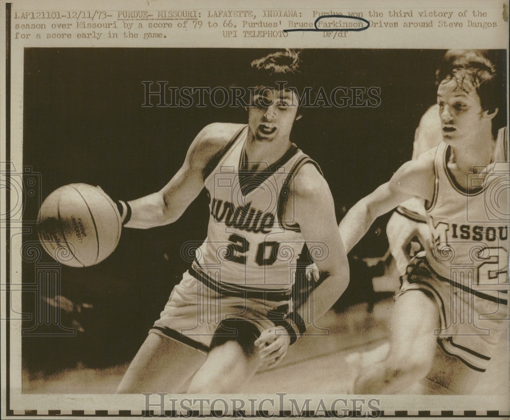 1973 Press Photo Bruce Parkinson Purdue Missouri Steve - Historic Images