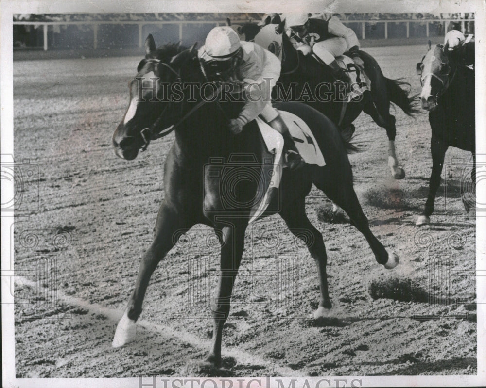 1962 Horse Race Track Ground Jackey Michiga - Historic Images