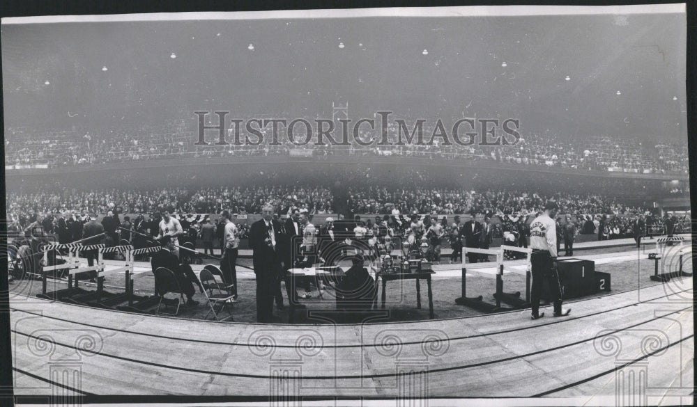 1958 Stadium People Relay Race Event Ground - Historic Images