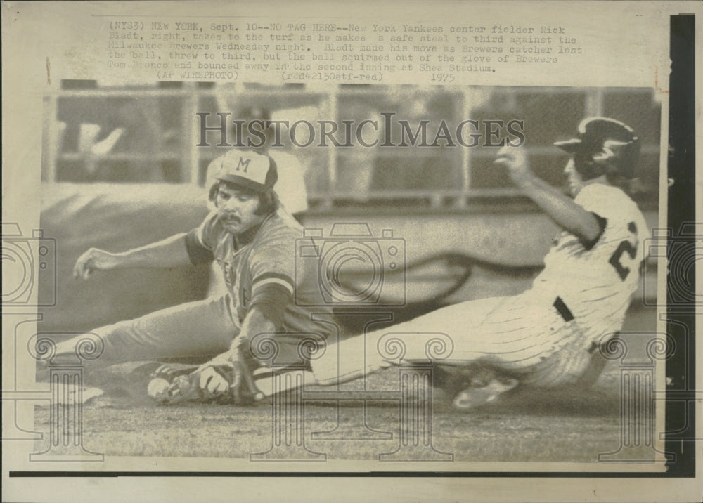 1975 Press Photo Milwaukee Brewers vs New York Yankees - RRQ14929 - Historic Images