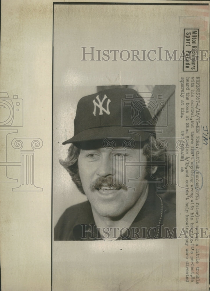 1975 New York Yankees Catfish Hunter - Historic Images