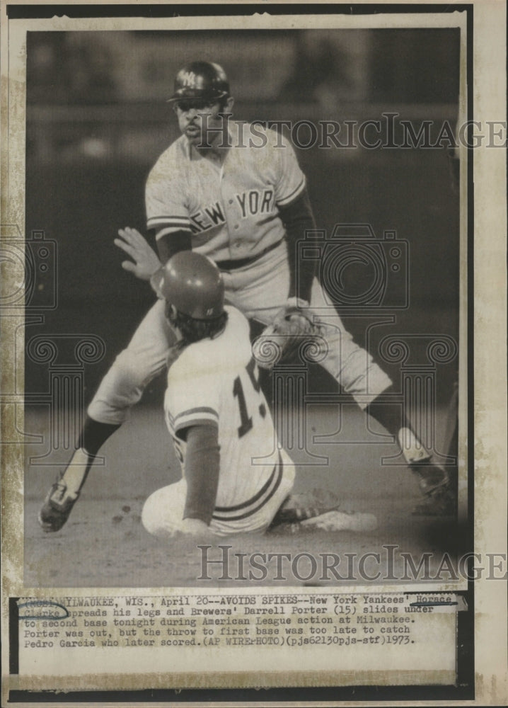 1973 Press Photo Horace Clarke New York Yankees - Historic Images