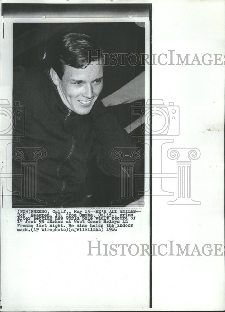 1966 Bob Seagren Pole Vault Jumper. - Historic Images