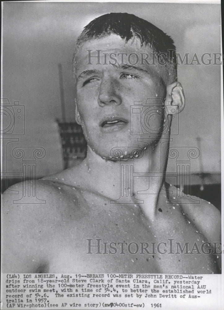 1961 Santa Clara Champ Swimmer Steve Clark-Historic Images