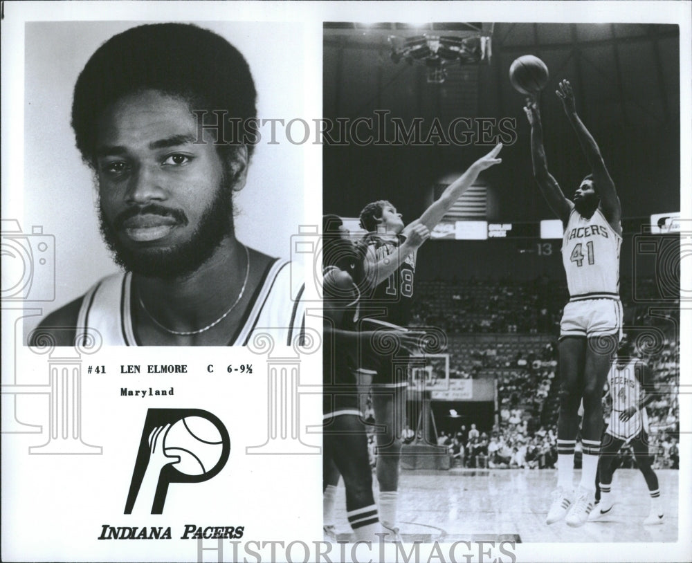 1979 Press Photo Len Elmore/Indiana Pacers/NY Knicks - RRQ20343 - Historic Images