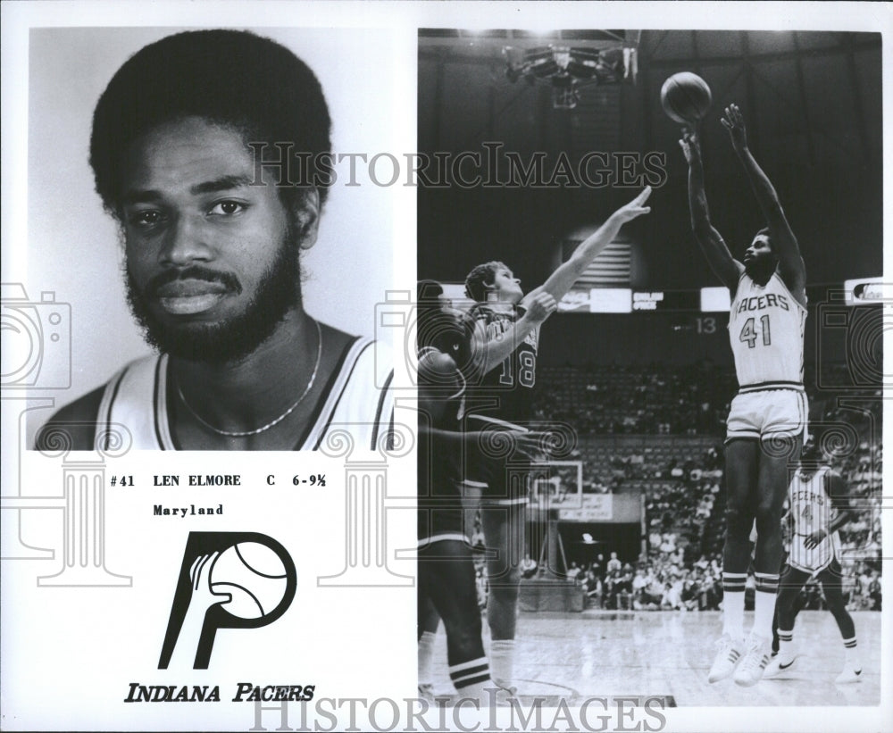 1977 Indiana Pacers Player Len Elmore-Historic Images