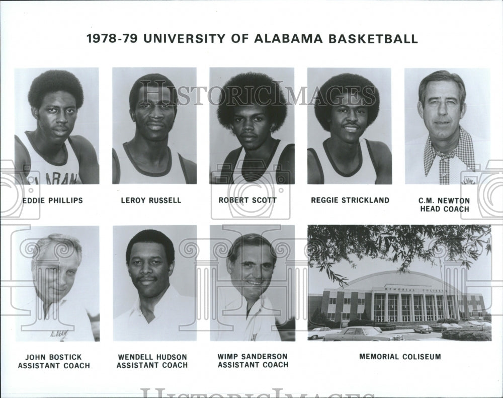 1978 University Alabama Roster Coaches - Historic Images