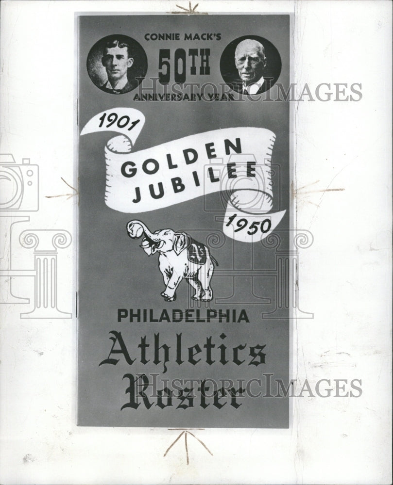 1950 Press Photo Connie Mack Philadelphia Athletics - Historic Images
