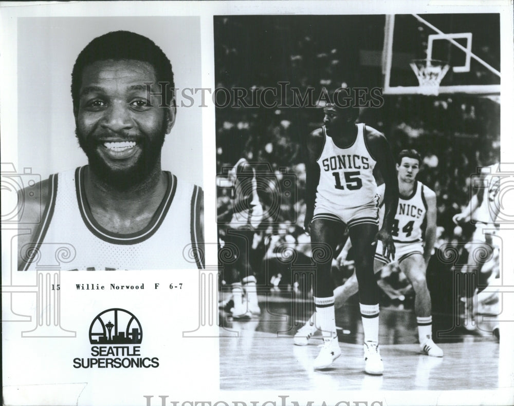 1977 Willie Norwood Forward Supersonics-Historic Images