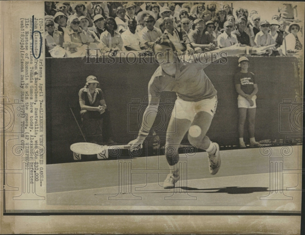 1975 Press Photo John Alexander Narrabeen Tennis Game - RRQ23355 - Historic Images