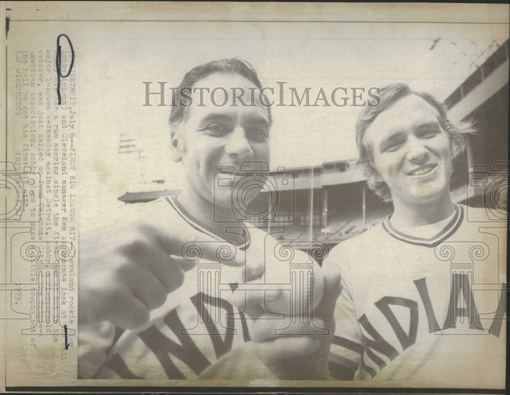 1973 Cleveland Alan Ashby Ken Aspermonte - Historic Images