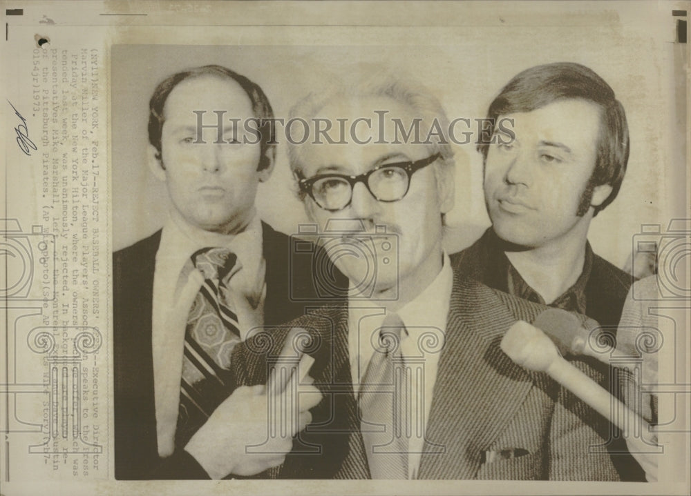 1973 Executive Director Marvin Miller Mike - Historic Images