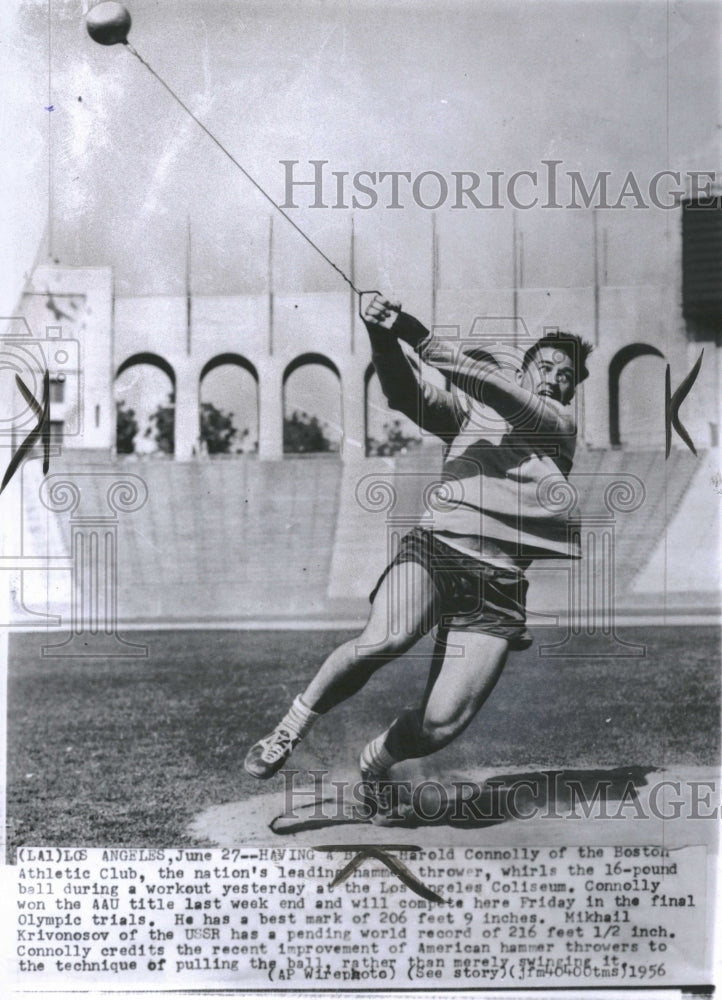 1956 Harold Connoly Hammer Thrower Olympics - Historic Images