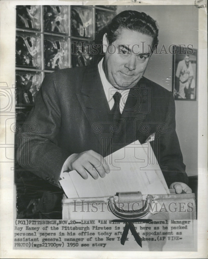 1950 Pittsburgh Pirates Roy Hamey office-Historic Images