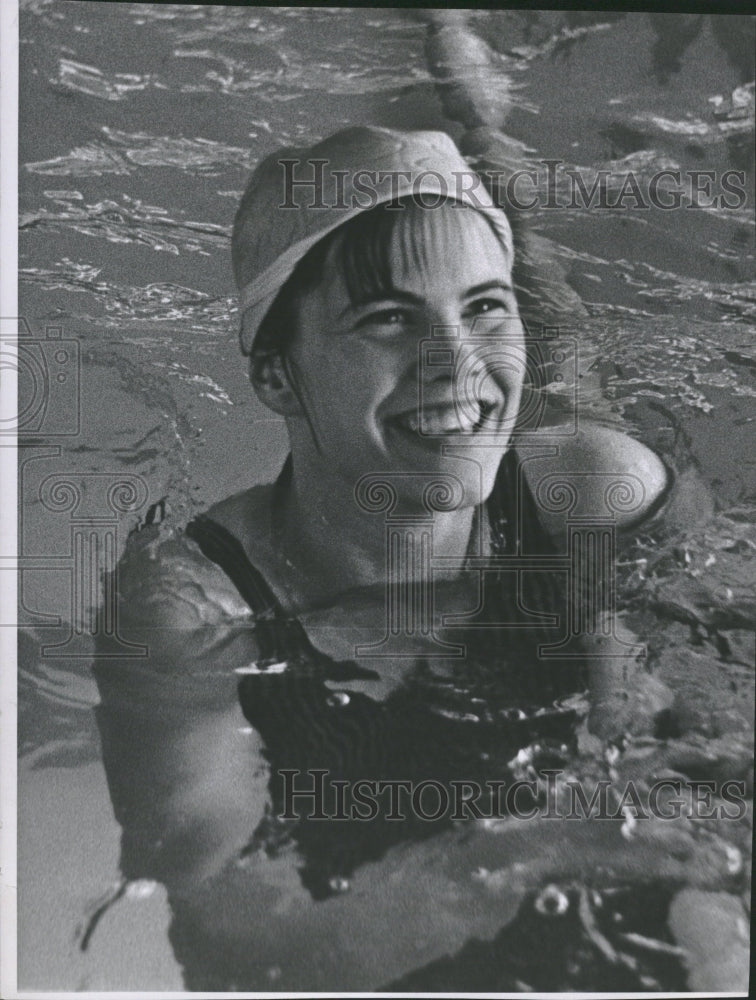 1963 Kathy Johnson Swimmer Artistic Gymnast-Historic Images