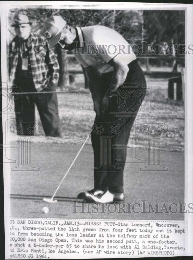 1961 Stan Leonard Canadian Golfer - Historic Images