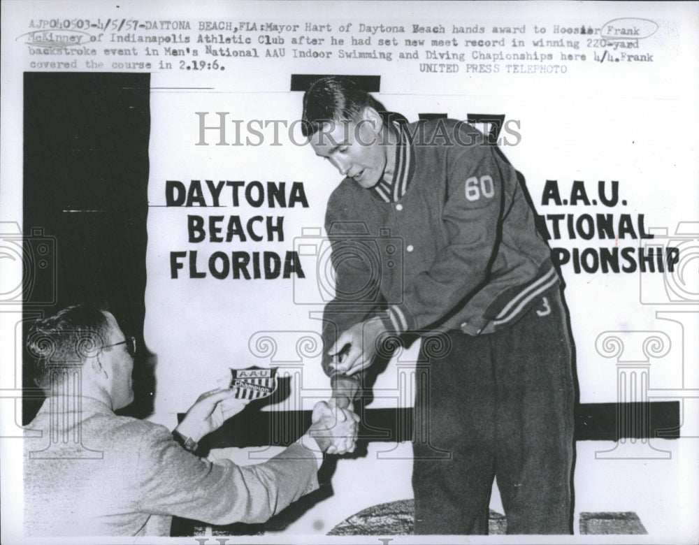 1957 Frank McKinney Daytona Beach Swimmer - Historic Images
