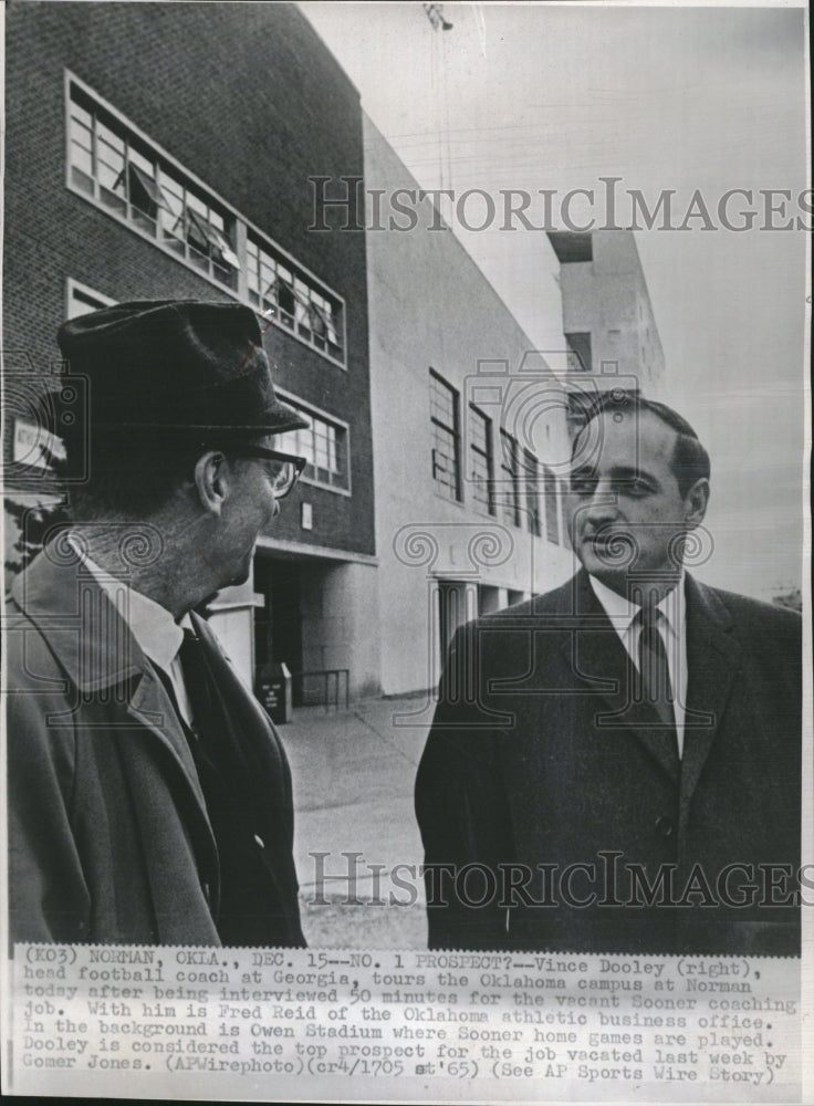 1965 Vince Dooley Fred Reid Sooners Tour - Historic Images