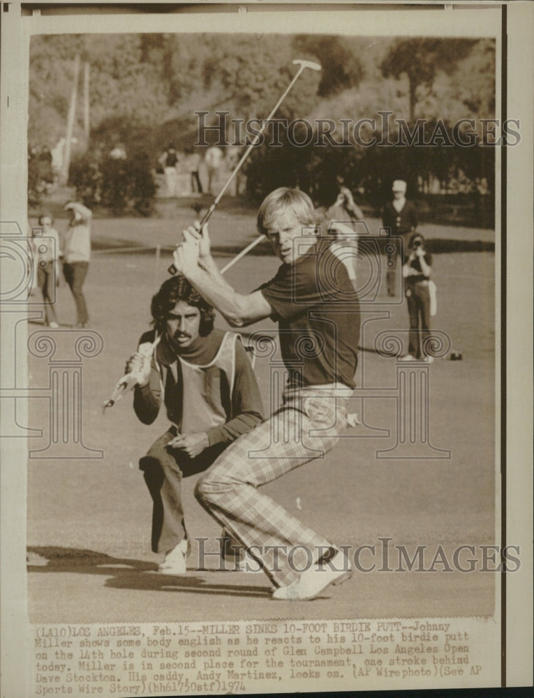 1974 Johnny Miller English reacts Birdie-Historic Images