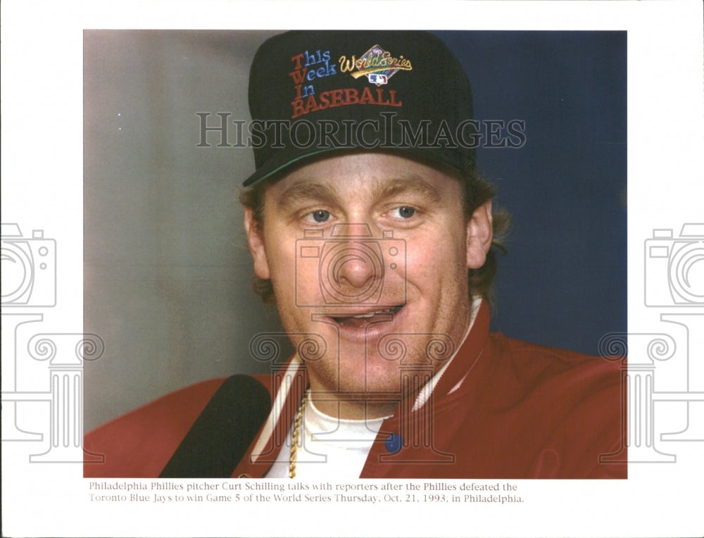 1993  Curt Schilling Philadelphia Phillies - Historic Images