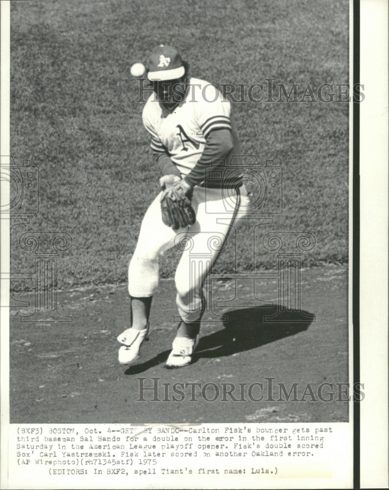 1975 Press Photo American League Playoff Sal Bando - Historic Images
