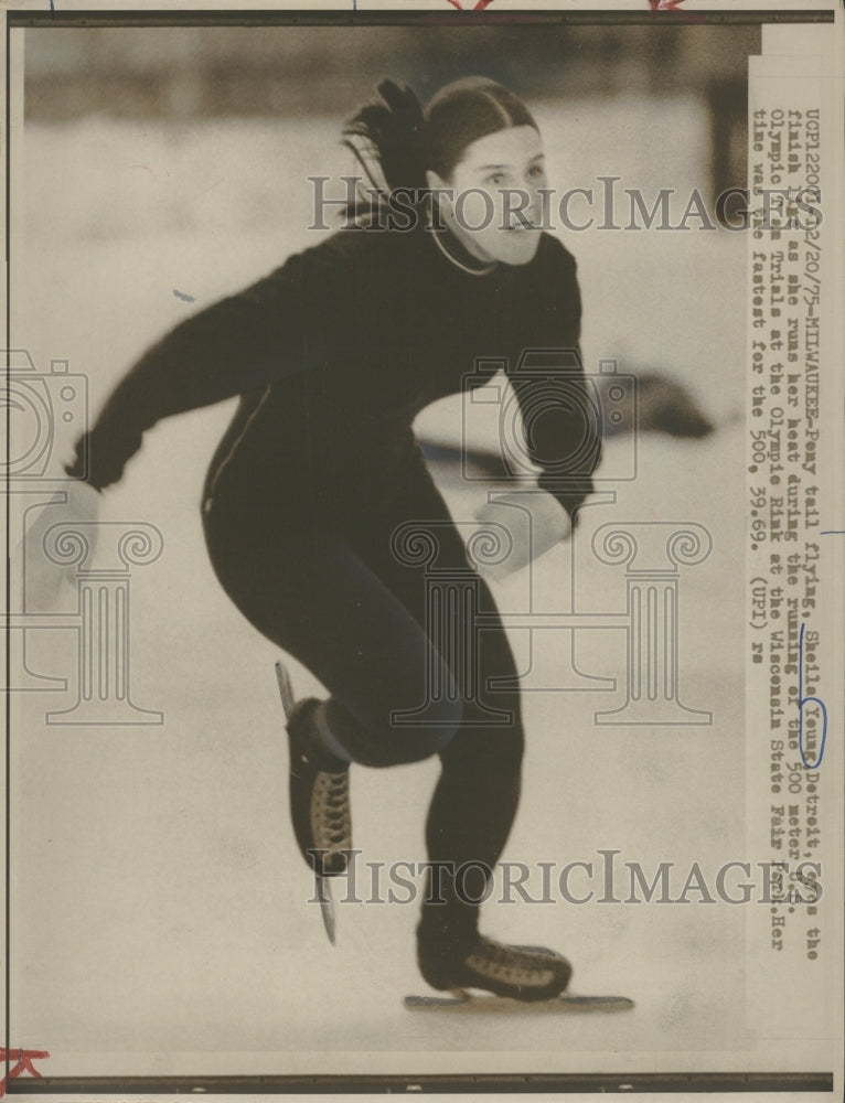 1975 Press Photo Sheila Young, running of the 500 meter - RRQ40015 - Historic Images