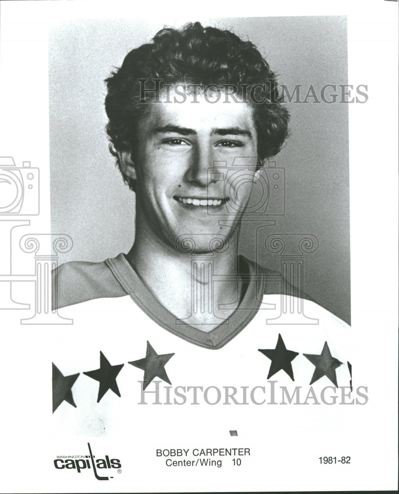 1981 Press Photo Bobby Carpenter Capitals Hockey - Historic Images