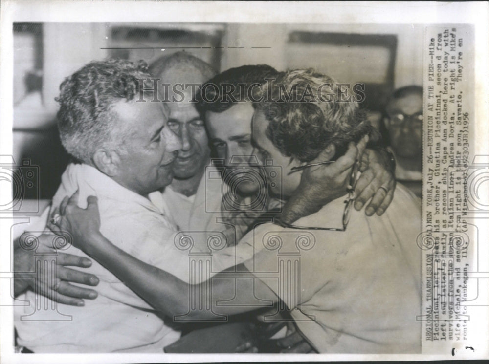 1956 Press Photo Mike Piccininni Giustina Piccininni - Historic Images