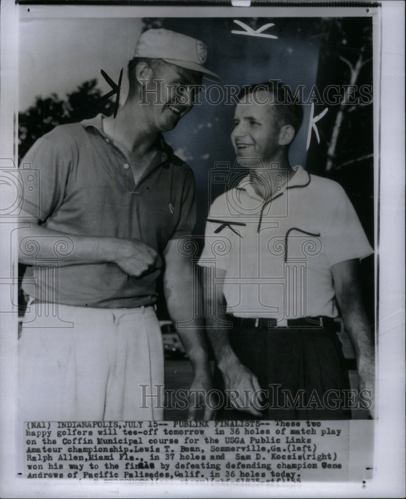 1955 two happy golfers will tee-off in 36 - Historic Images