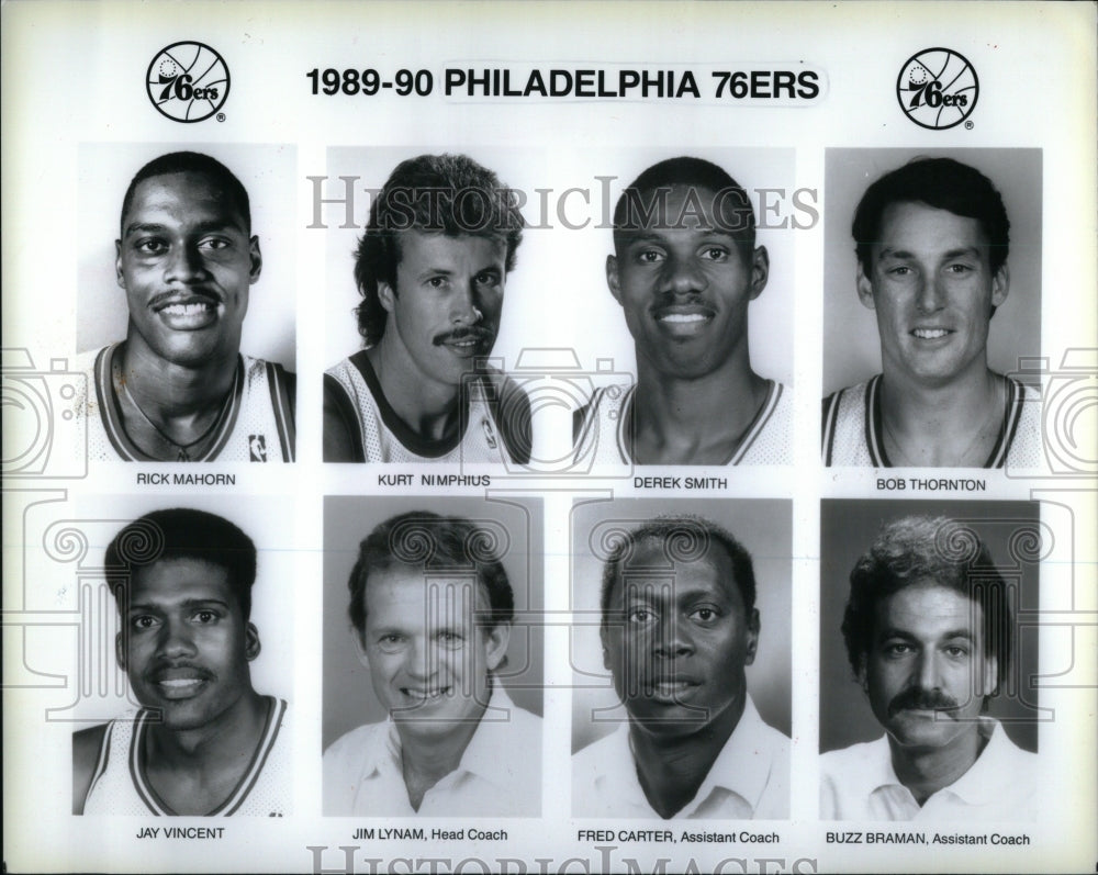 1989 Press Photo Philadelphia 76ers Roster Publicity - Historic Images