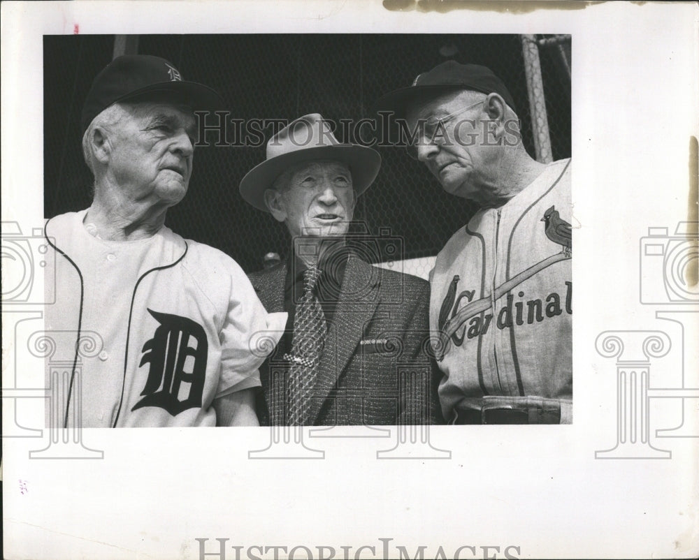 1958 Press Photo Old Timers Baseball Games Long Field - Historic Images