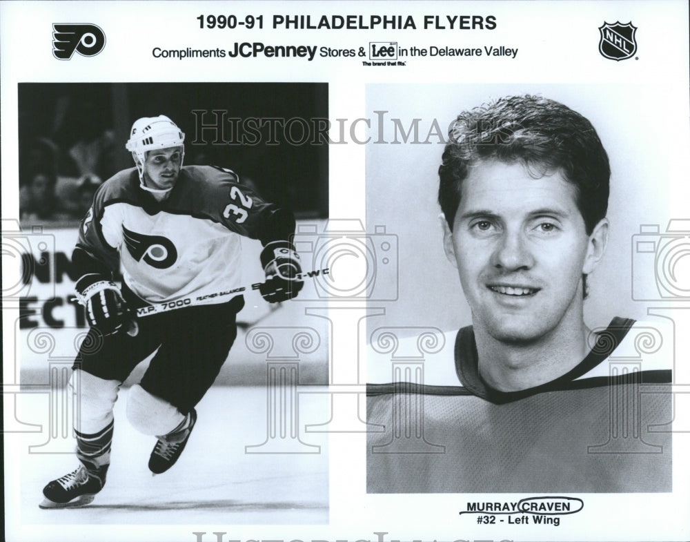 1990 Press Photo Murray Craven Philadelphia Flyers NHL - RRQ50551 - Historic Images