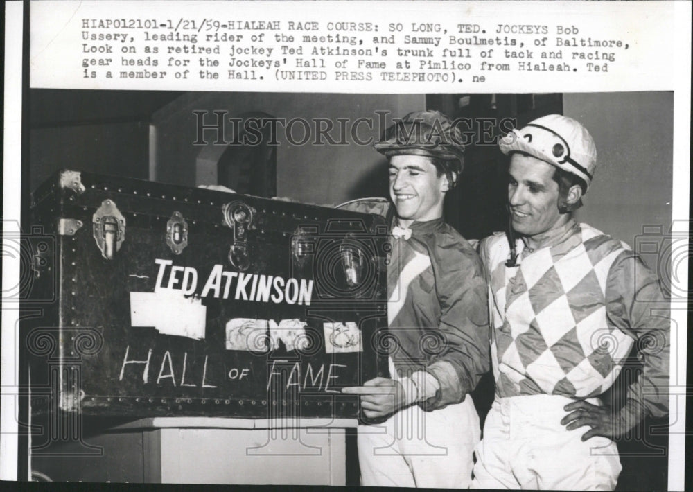 1959 Hialeah Race Course Jockeys Bob Ussery - Historic Images