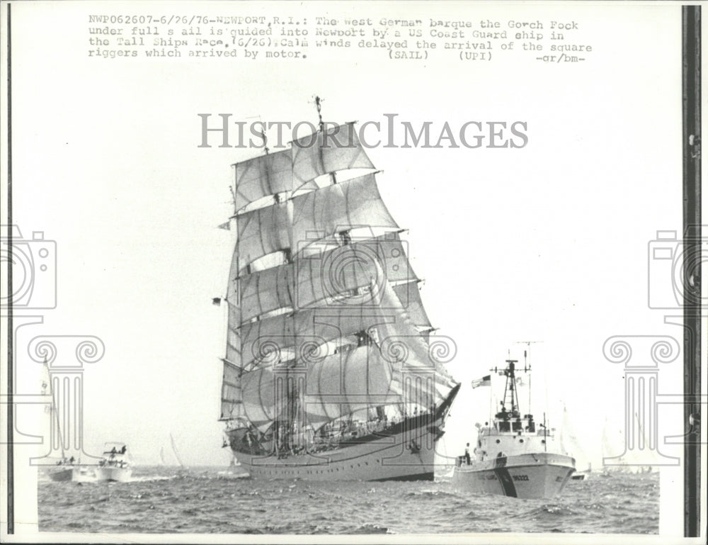 1976 Gorch Fock Newbort US Coast Guard Ship - Historic Images