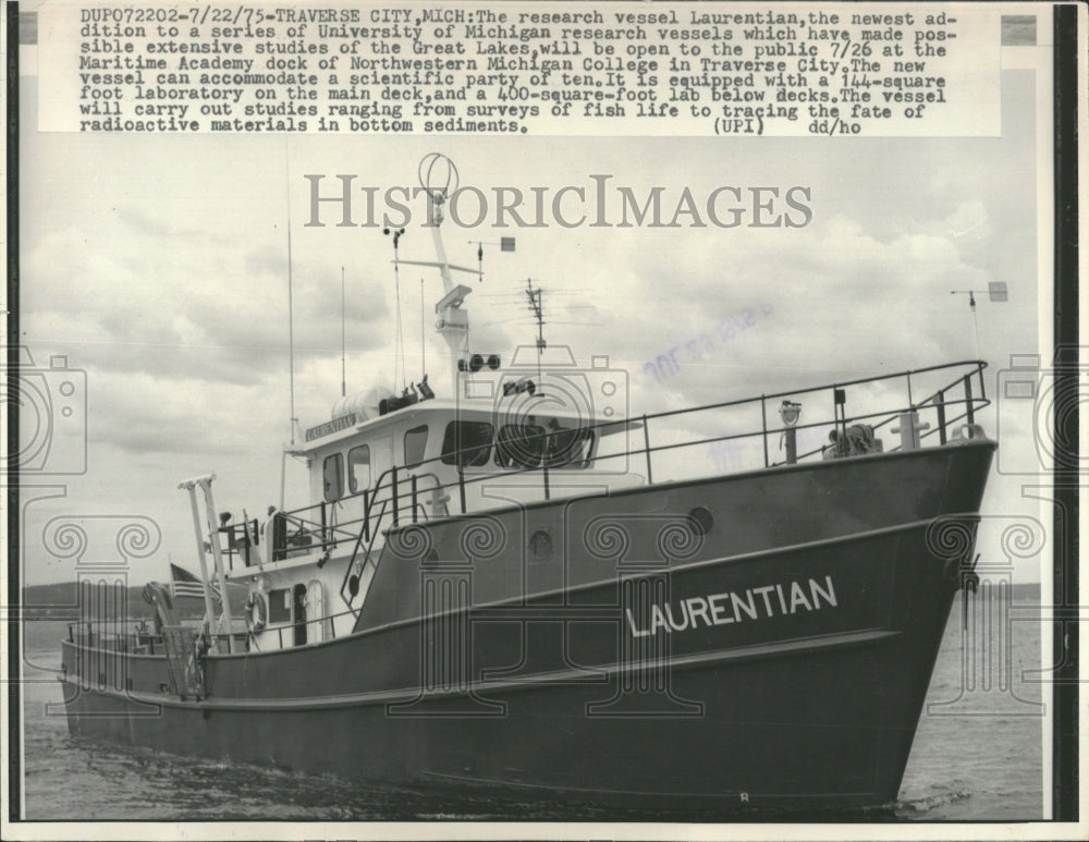 1975 U of M research vessel Laurentian - Historic Images