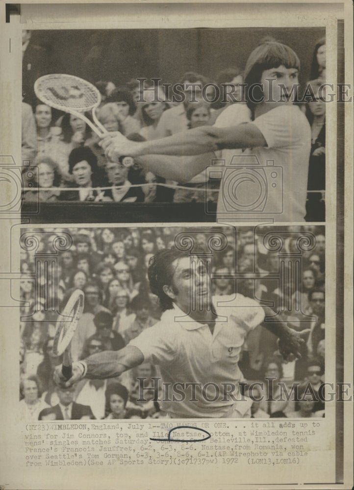 1972 Ilia Nastase Wimbledon Tennis Game-Historic Images