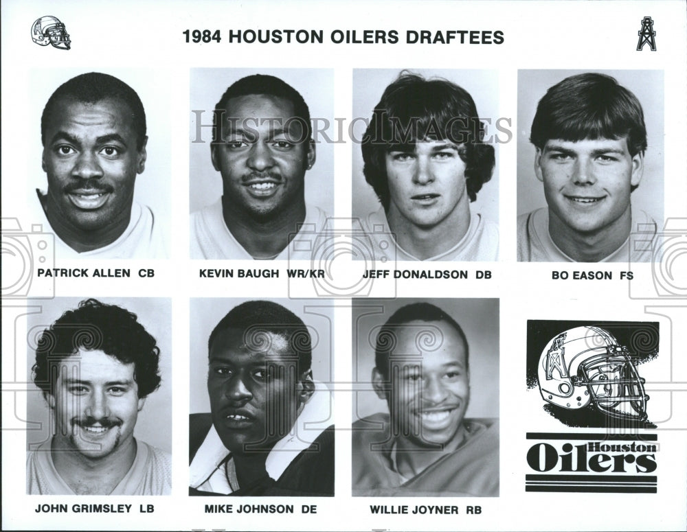 1984 Houston Oilers Draftees Roster - Historic Images