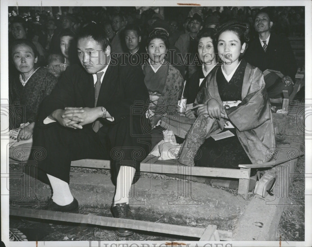 1948 Press Photo Japanese Wrestling - Historic Images