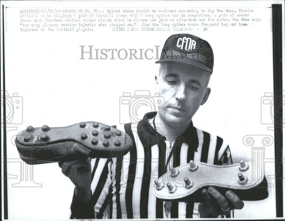 1969 Jay Van Rhee Football official - Historic Images