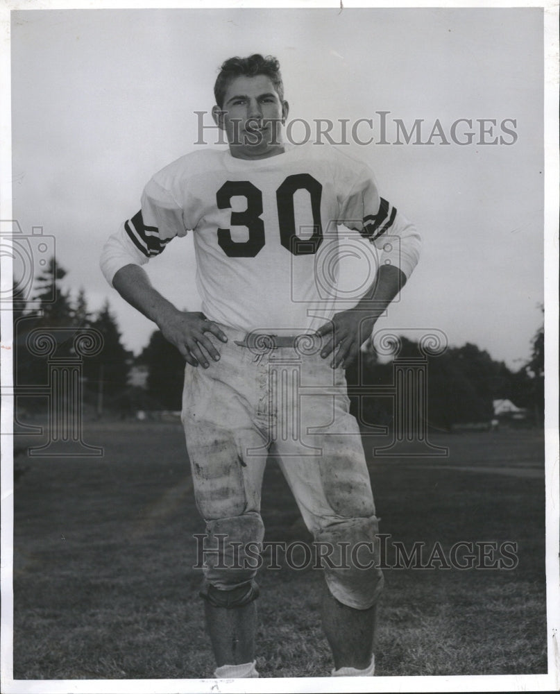 1955 John Fromm football Pacific Lutheran - Historic Images