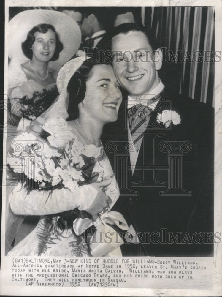 1952 Bobby Williams Maria Galvin Wedding - Historic Images