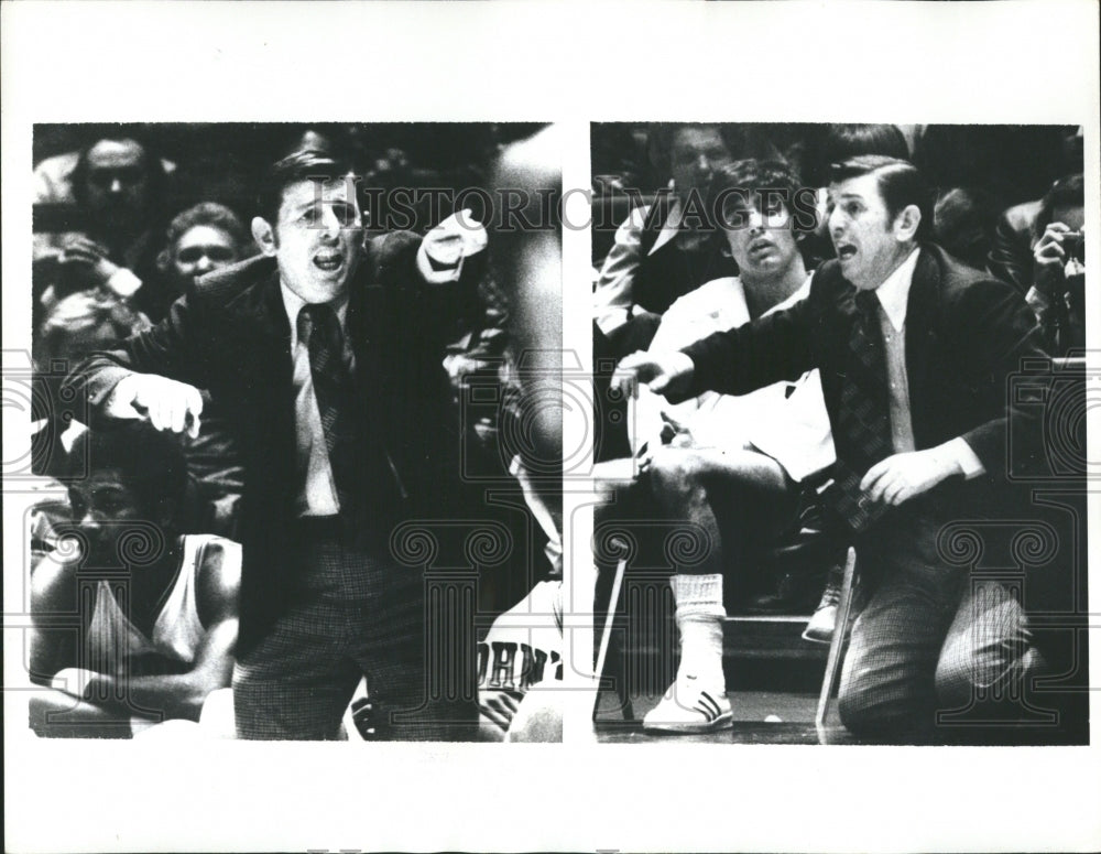 1975 St Johns Basketball Coach Yelling-Historic Images