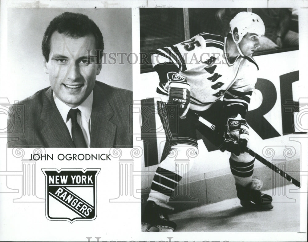 1988 John Ogrodnick Left Wing NY Rangers - Historic Images