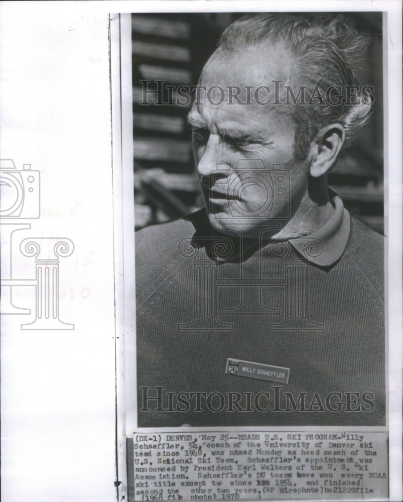 1970 Willy Schaeffler head coach United Sta-Historic Images