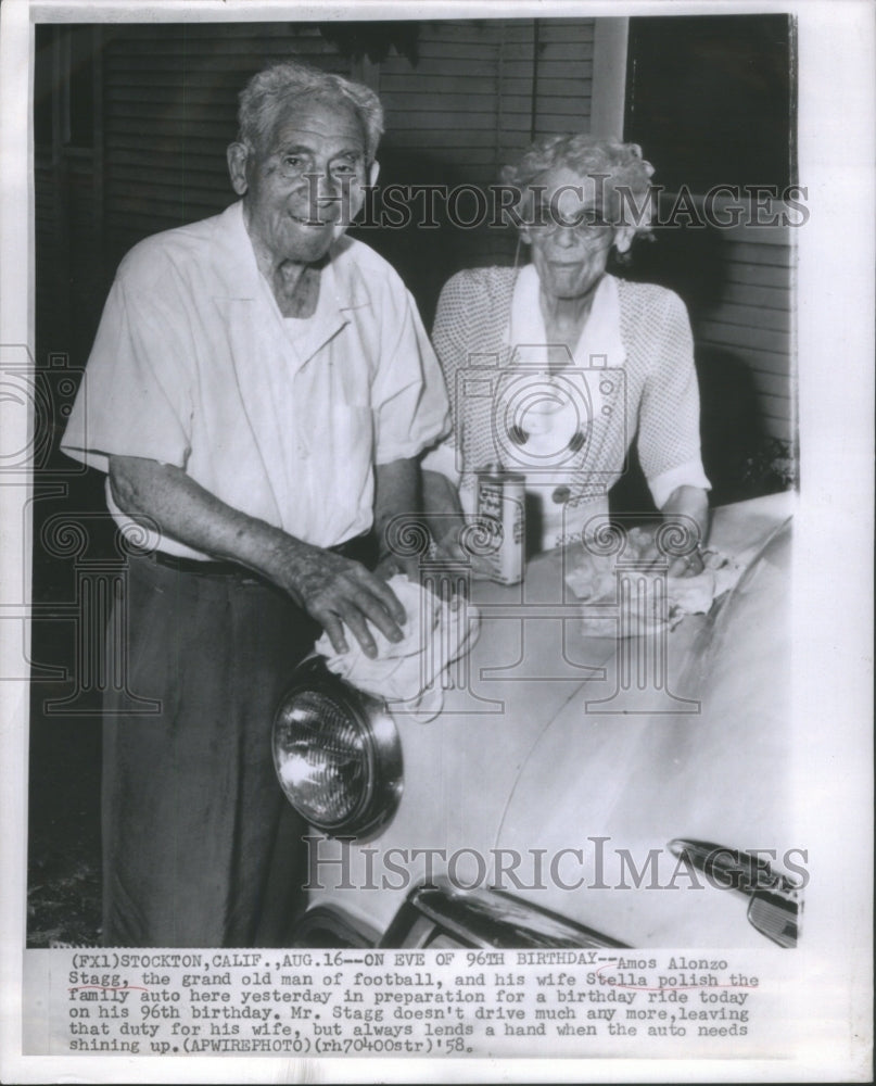 1958 Mr Amos Alonzo Stagg 96th Birthday Eve - Historic Images